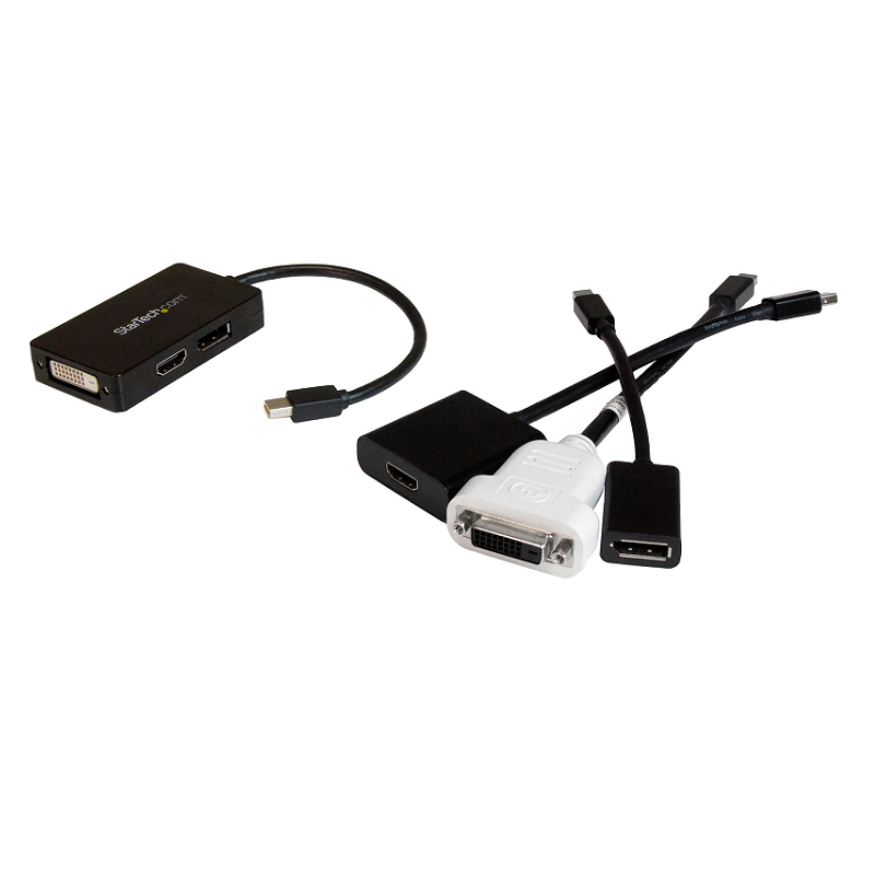 StarTech MDP2DPDVHD Travel A/V adapter: 3-in-1 Mini DP to DP DVI or HDMI converter